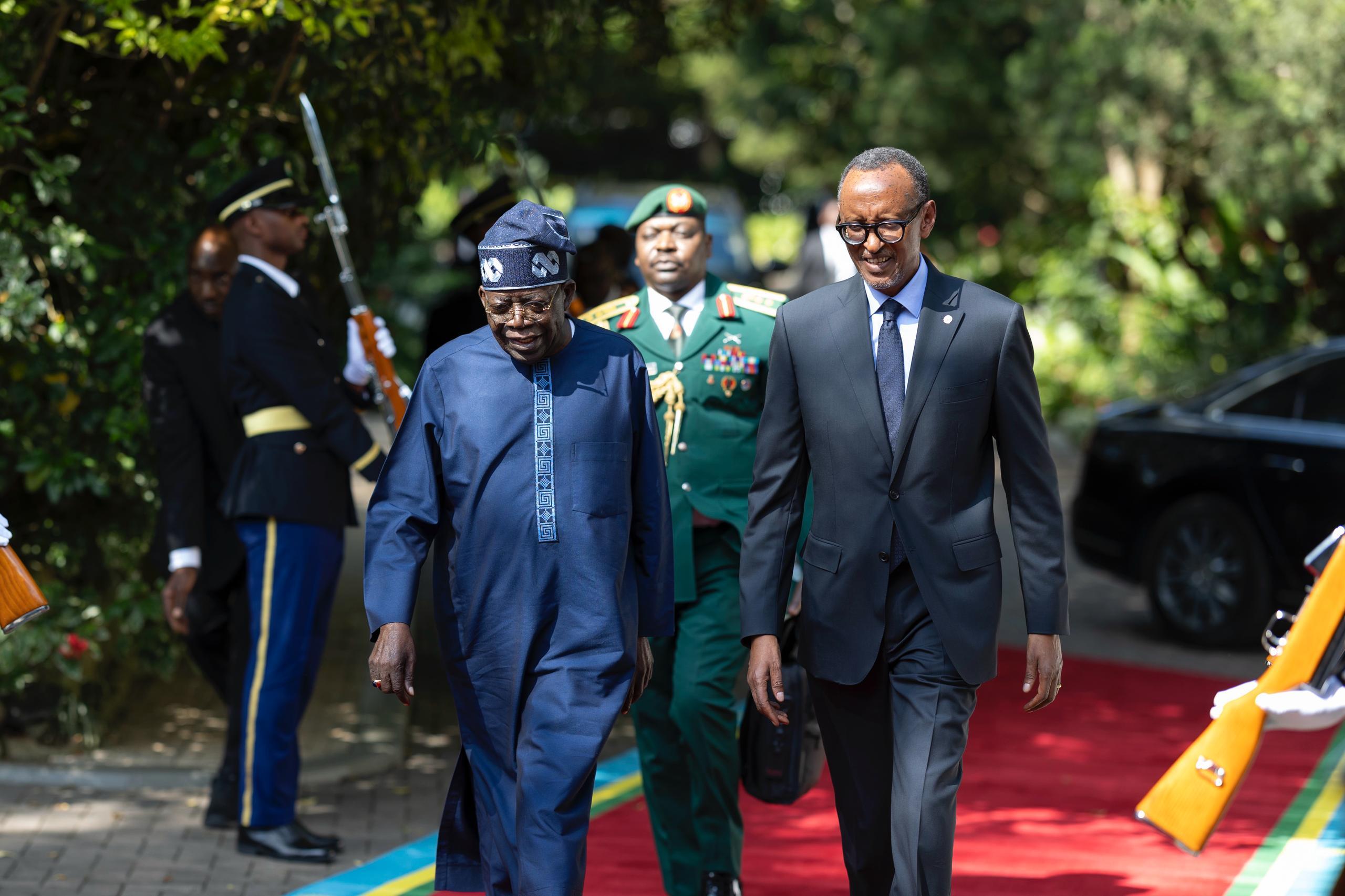 Bola Tinubu yakiriwe na Perezida Kagame muri Village Urugwiro
