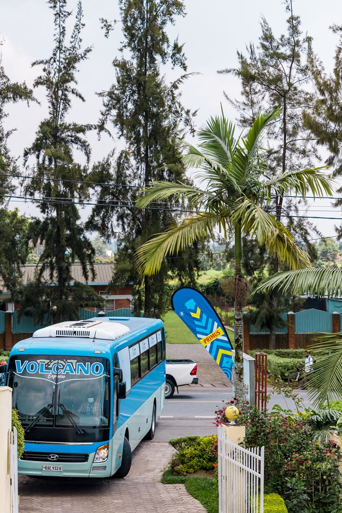 Ubwo itsinda ry'abategura Miss Rwanda ryari rigeze aho ijonjora ryabereye mu Majyaruguru
