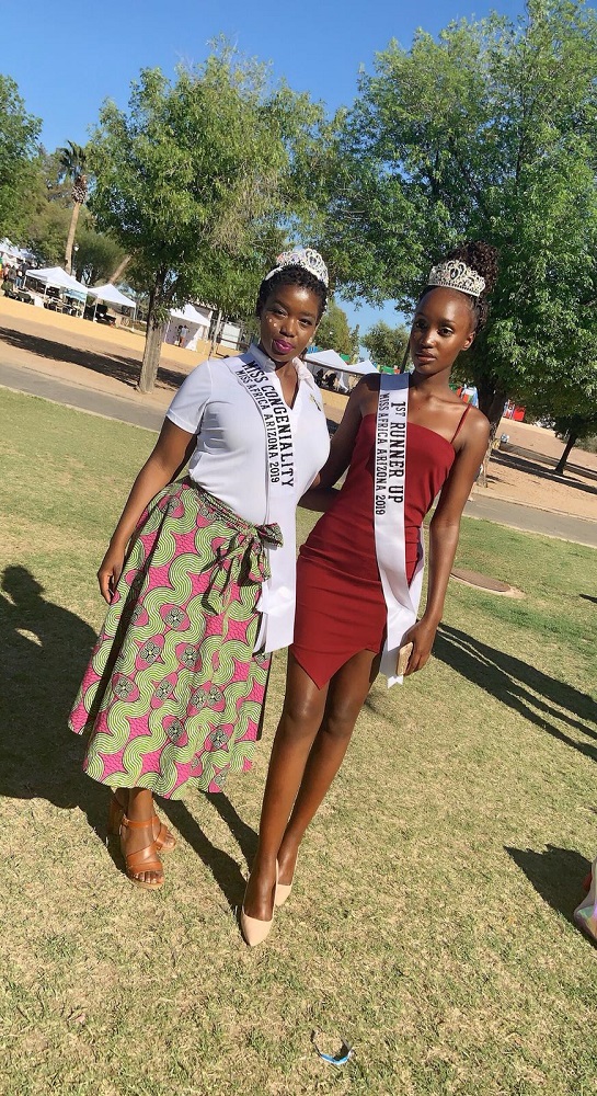 Umutoni Joyeuse n'uwo agaragiye muri Miss Africa Arizona 2019