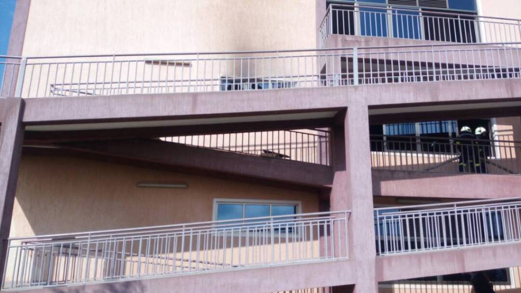 Ibyumba byahiye biri ku igorofa rya kabiri