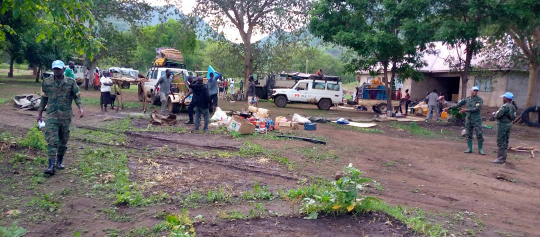 Abakozi 20 b'Umuryango w'Abibumbye bategura ibisasu, UNMAS, babohojwe n’Ingabo z’u Rwanda ziri mu butumwa bw’Amahoro bwa UNMISS ku bufatanye n’indorerezi za Loni