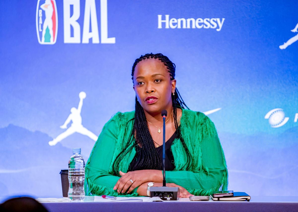 Clare Akamanzi umaze amezi ane ayobora NBA Africa ni umwe mu bitabiriye iki kiganiro