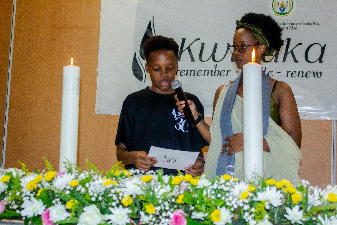 Abana bahawe umwanya muri iki gikorwa cyo kwibuka ku nshuro ya 30 Jenoside yakorewe Abatutsi