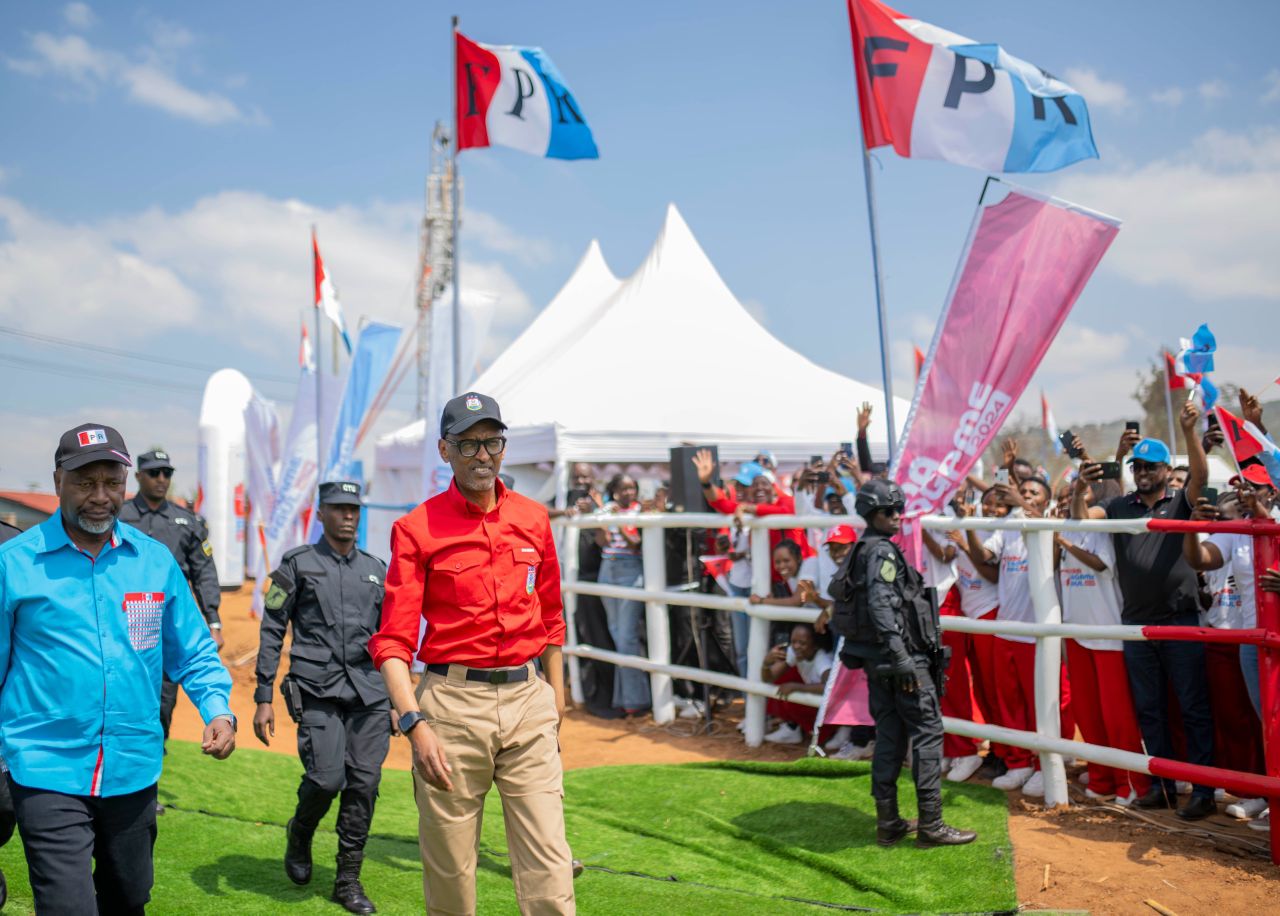 Paul Kagame ubwo yageraga kuri site ya Rugarama mu karere ka Nyarugenge