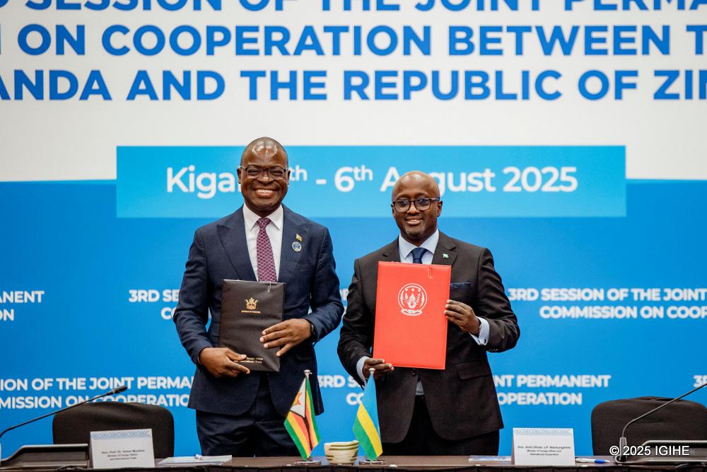 Ubufatanye bw'u Rwanda na Zimbabwe bumaze igihe kitari gito