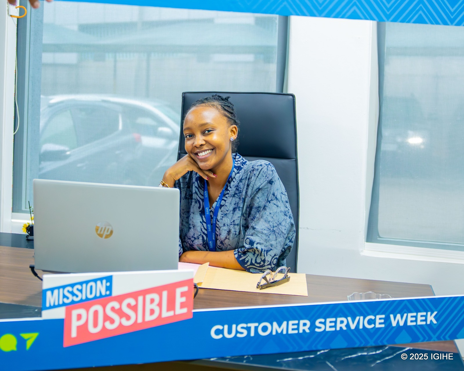 Abakozi bo ku Cyicaro Gikuru cya Ecobank mu Rwanda biteguye kwakirana yombi abakiliya bakumva ibyifuzo byabo
