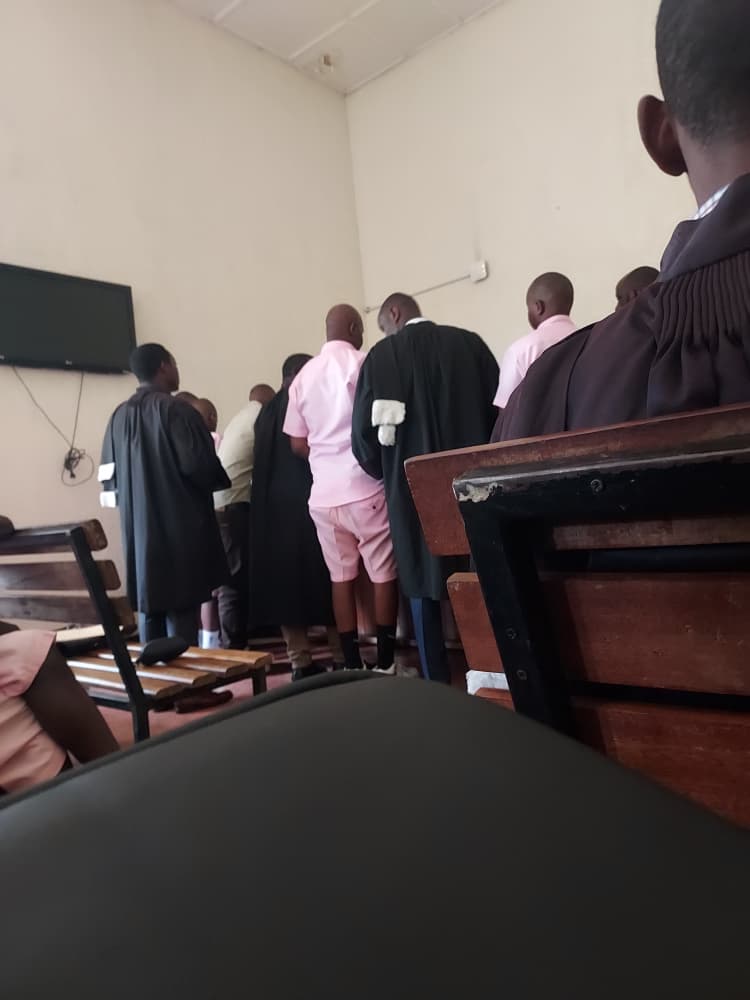Ubwo Djihad na bagenzi be bari bari imbere y'urukiko rw'Ibanze rwa Kicukiro