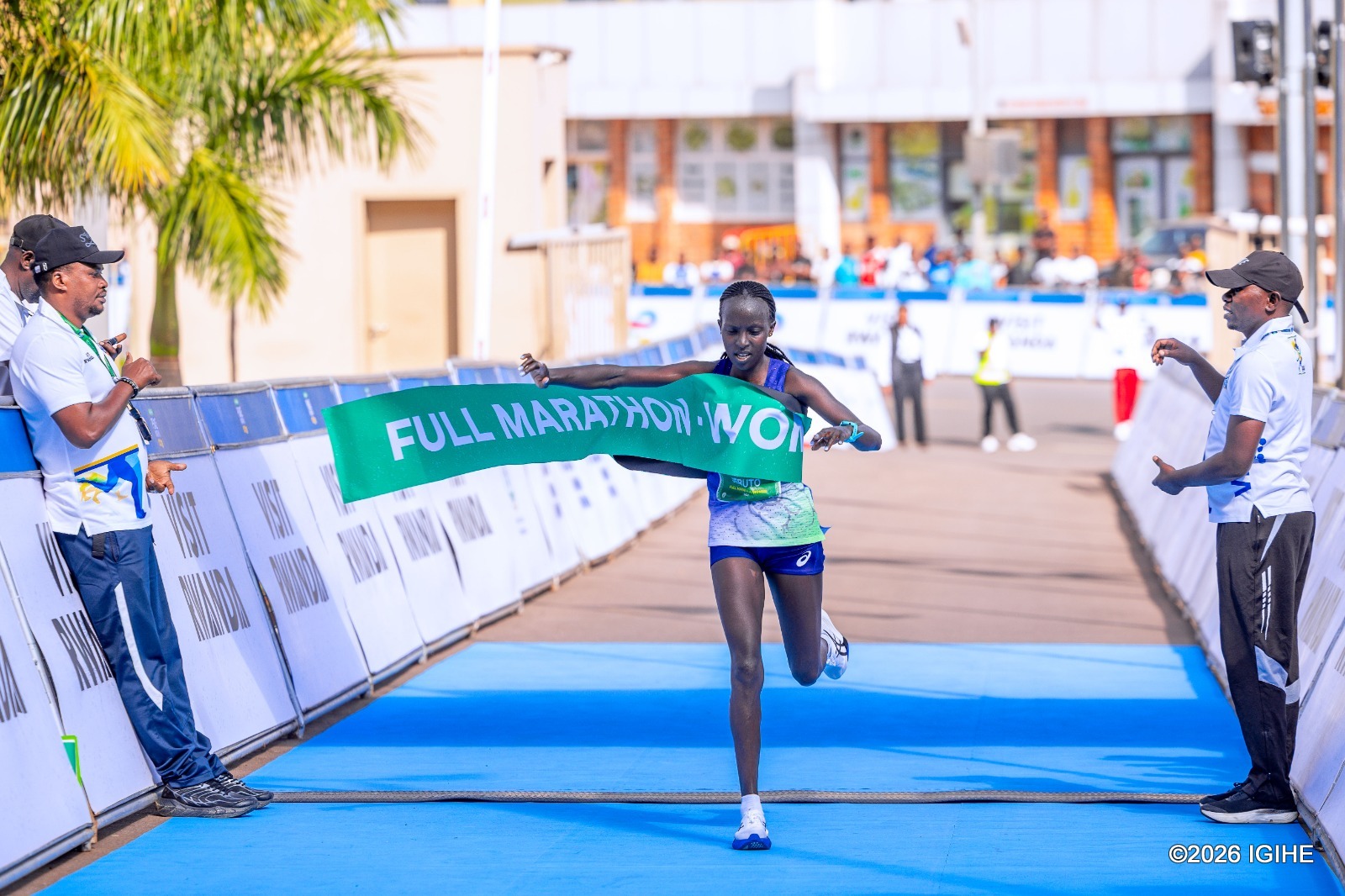Ivyne Jeruto wo muri Kenya, yegukanye Kigali International Peace Marathon ya 2026 mu bagore