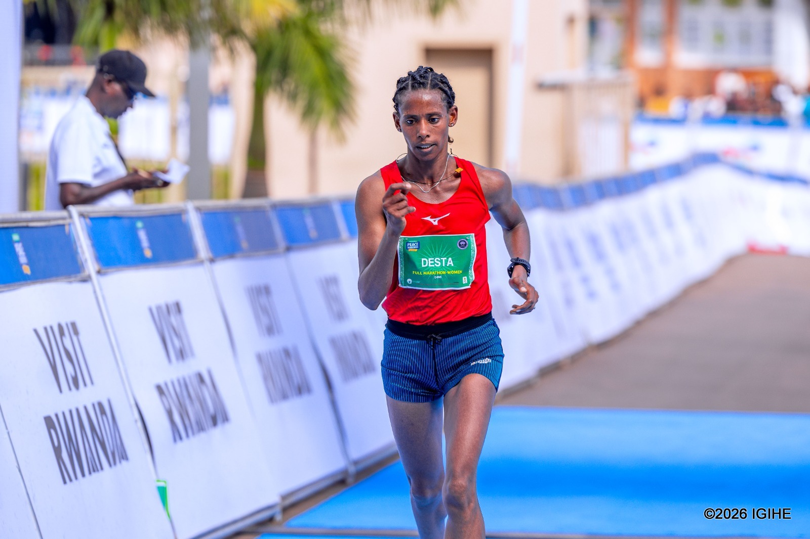 Tsega Desta Mehari yabaye uwa gatatu muri Full Marathon y'Abagore