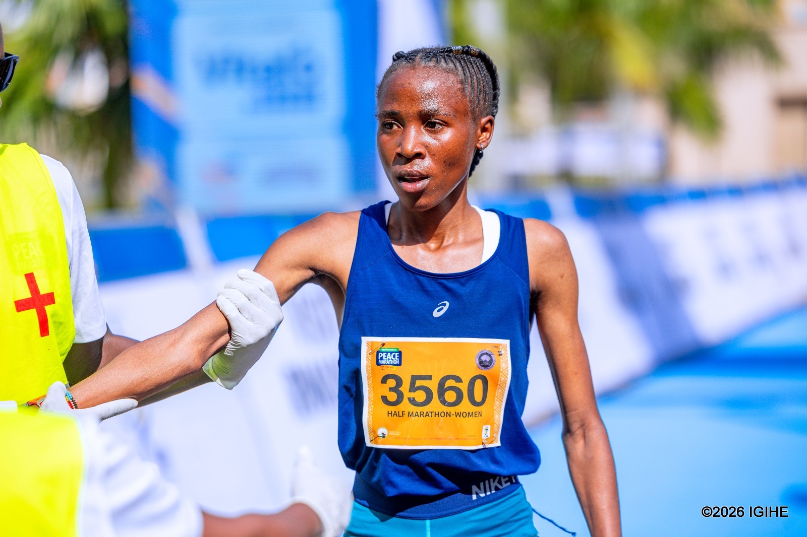 Mutuyimana Berthilde wabaye uwa kabiri mu bagore basiganwe Half-Marathon