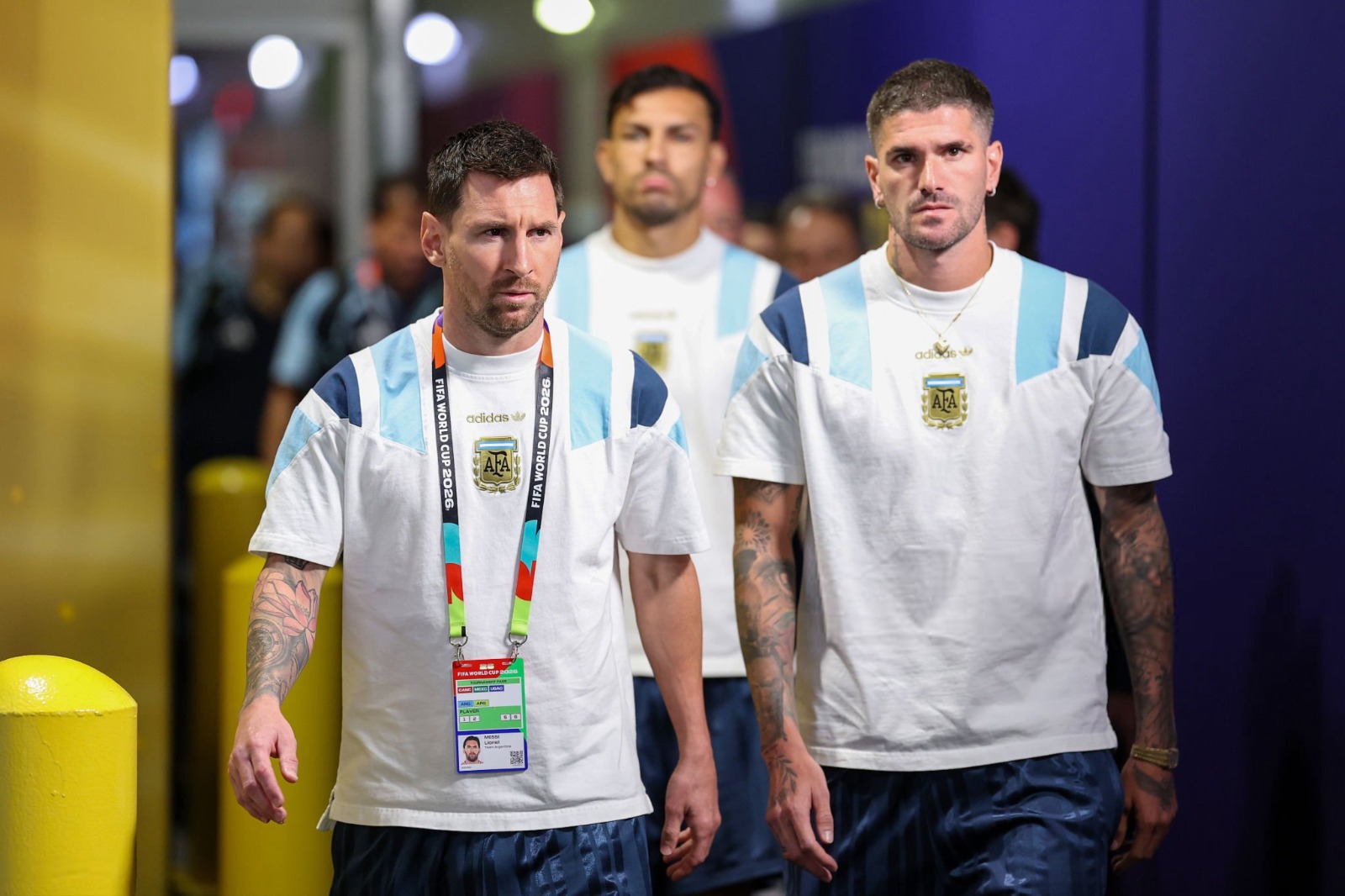 Lionel Messi na bagenzi be bakinira Argentine bagera ku kibuga