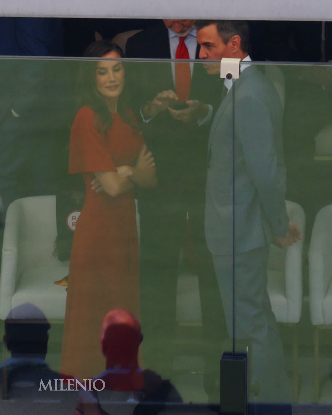 Minisitiri w’Intebe wa Espagne, Pedro Sánchez, n'Umwamikazi Letizia bakurikiye umukino