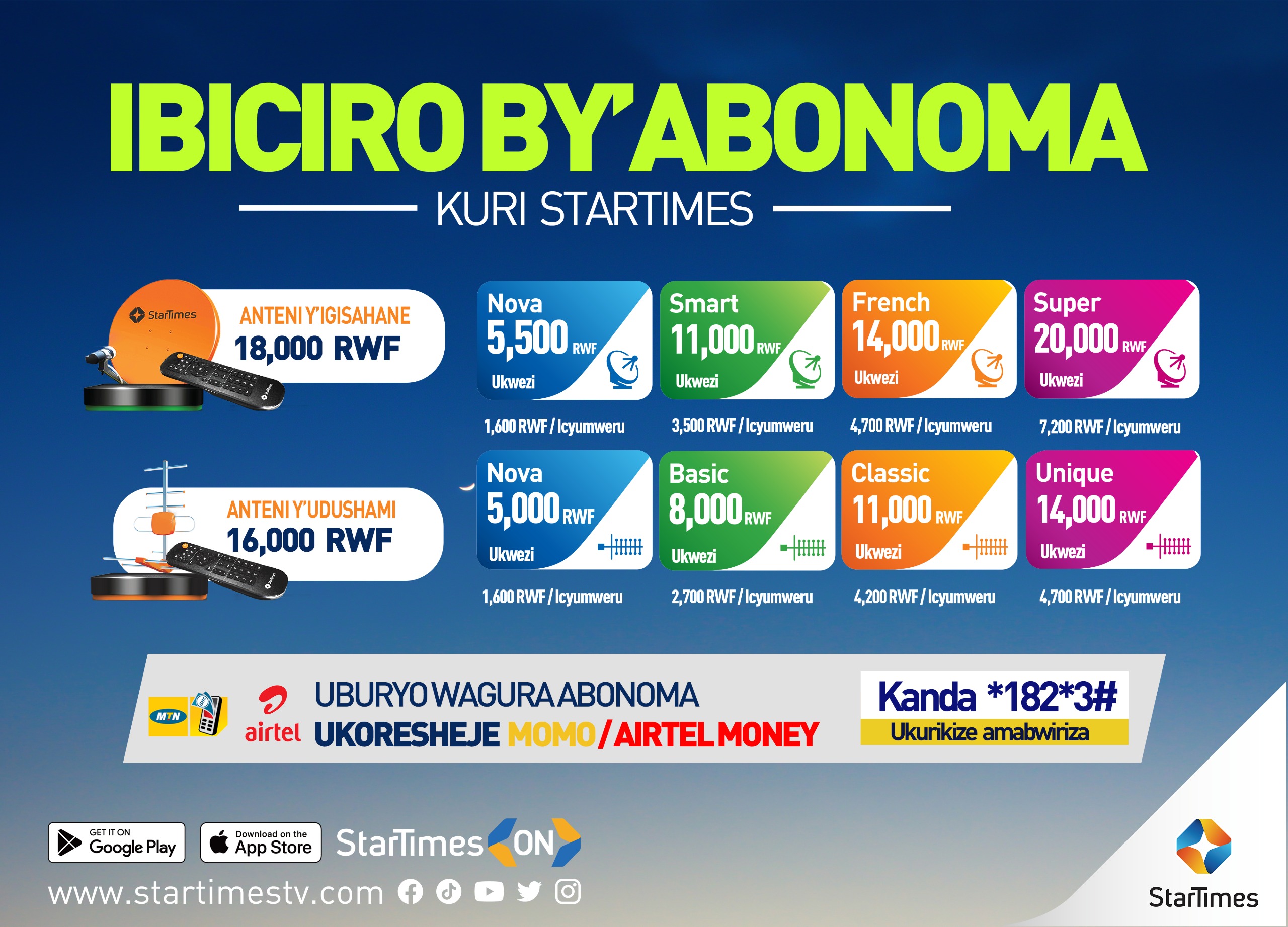 Ibiciro by'ifatabuguzi kuri StarTimes