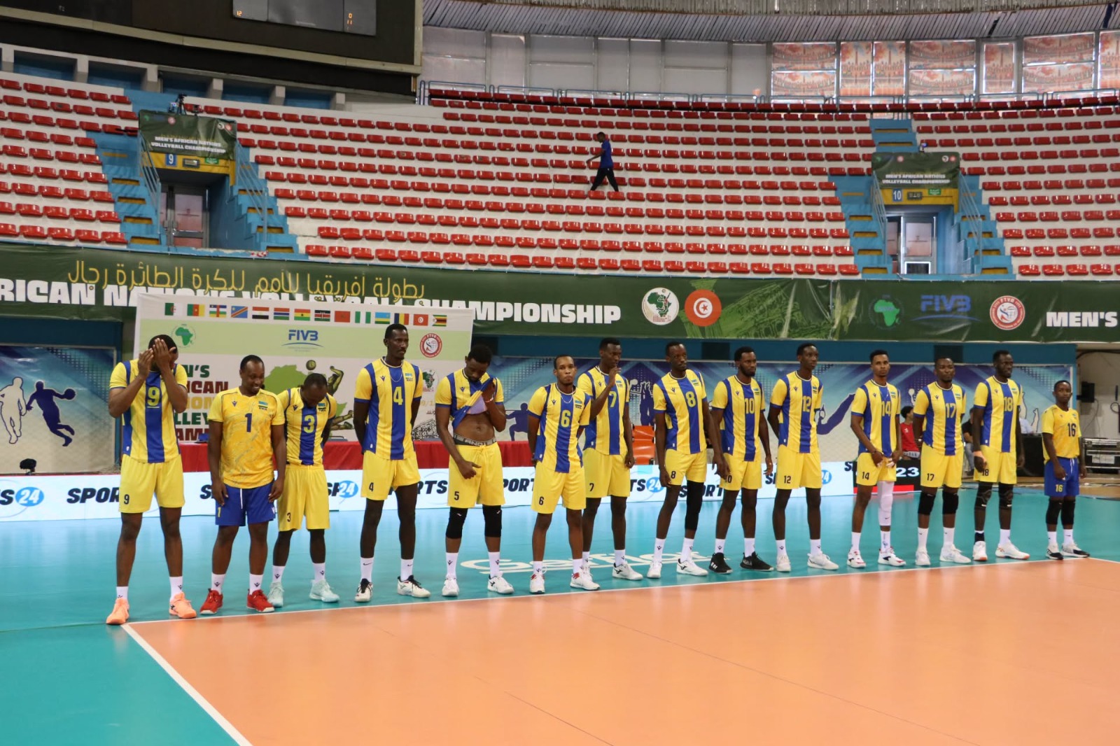 Abakinnyi b'u Rwanda biteguye gutangira umukino wabahuje na Nigeria