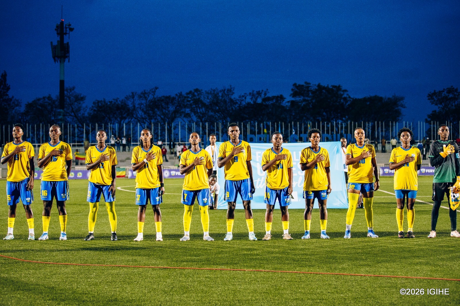 Ubwo Amavubi y'Abagore yaririmbaga Rwanda Nziza