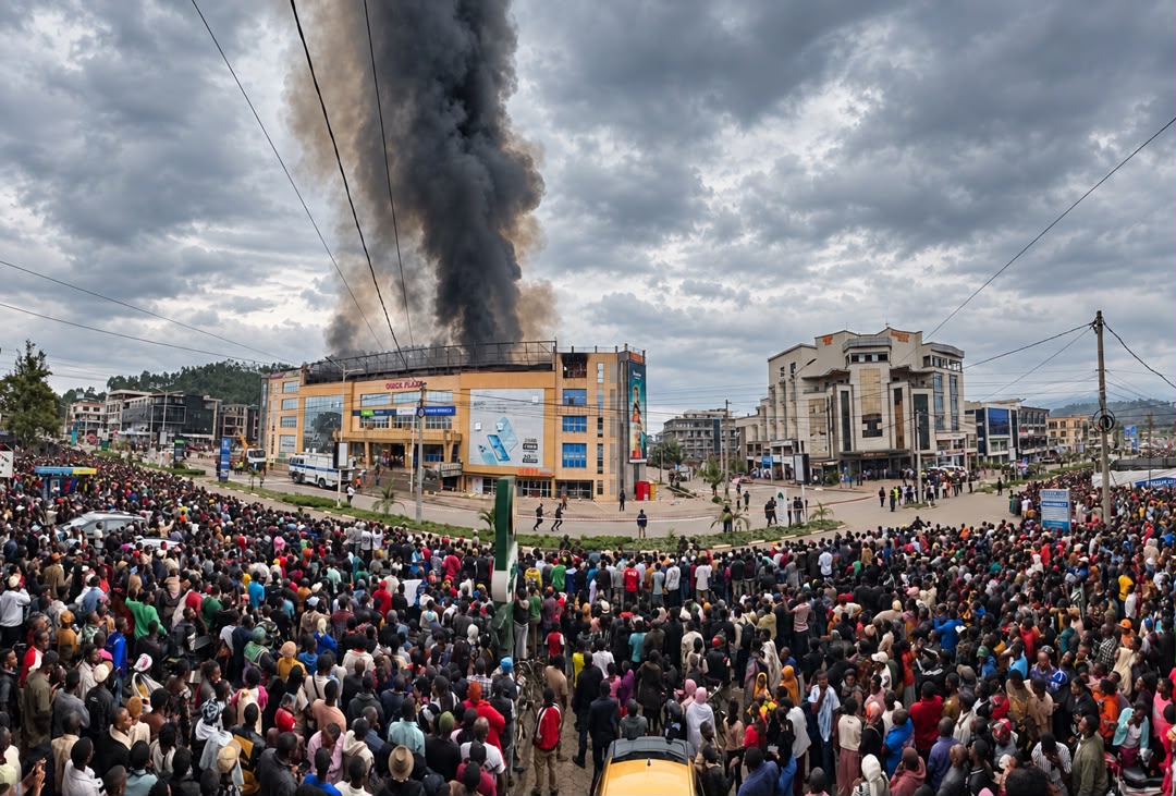 Umuhanda wa Kigali- Musanze- Rubavu (mu mujyi rwagati) wafunzwe by'agateganyo mu gihe mu nkengero huzuye abantu benshi