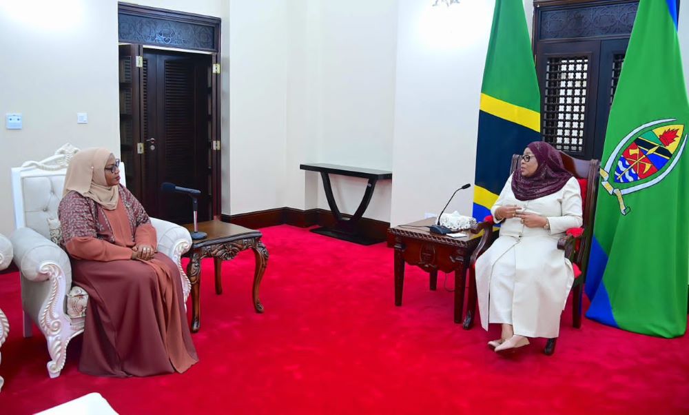Perezida Suluhu yashimiye Amb Fatou Harerimana ku kazi gakomeye yakoze katumye umubano w'ibihugu byombi umeza kuba mwiza