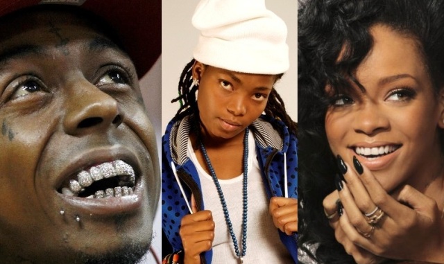 N'ubwo Young Grace (uri hagati ya Lil Wayne-i bumoso na Rihanna-i buryo) ajya yifuza gukorana n'ibi byamamare yigeze kwicuza impamvu yabaye umuhanzi