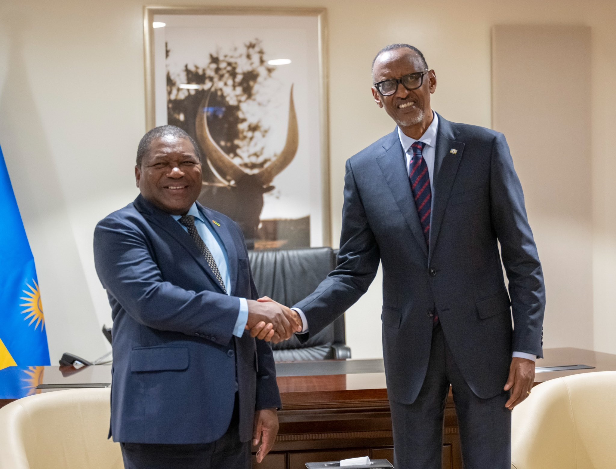Perezida Kagame yakiriye Filipe Nyusi wa Mozambique