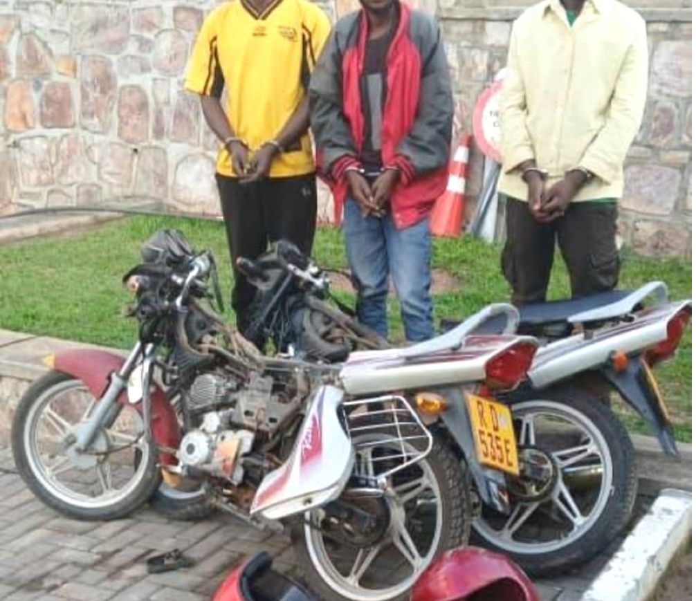 Nyanza: Batatu bafunzwe bakekwaho ubujura bwa moto