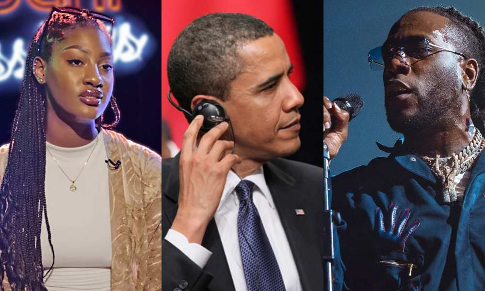 Burna Boy na Tems ku rutonde rw’abahanzi bafite indirimbo zigezweho kuri Barack Obama