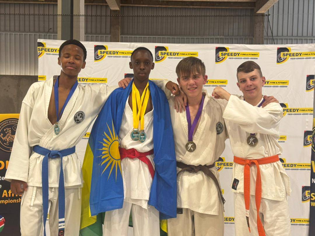 Karate: Twagirumukiza na Gisa begukanye imidali itatu ya Zahabu muri Namibia