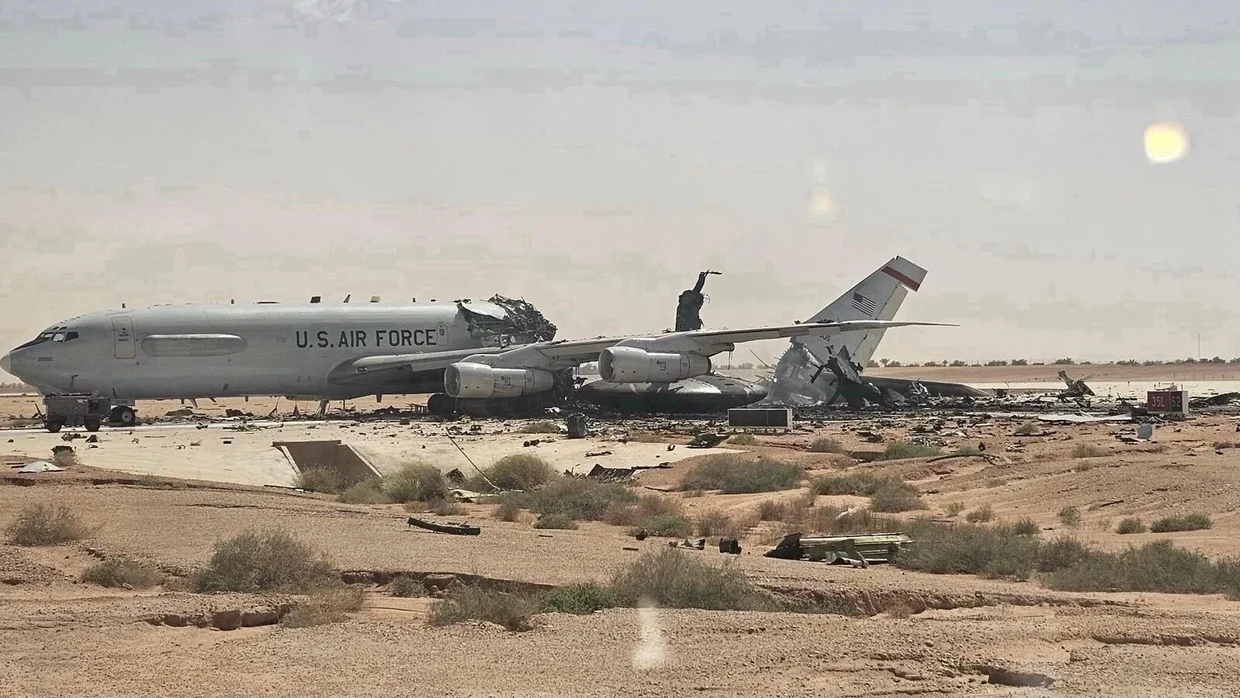 Amafoto yagaragaje ibikoresho bya Amerika byangijwe n’ibitero bya Iran