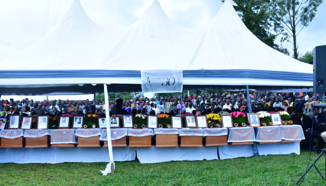 Gicumbi: Imibiri 46 y’abishwe muri Jenoside yakorewe Abatutsi yashyinguwe mu cyubahiro