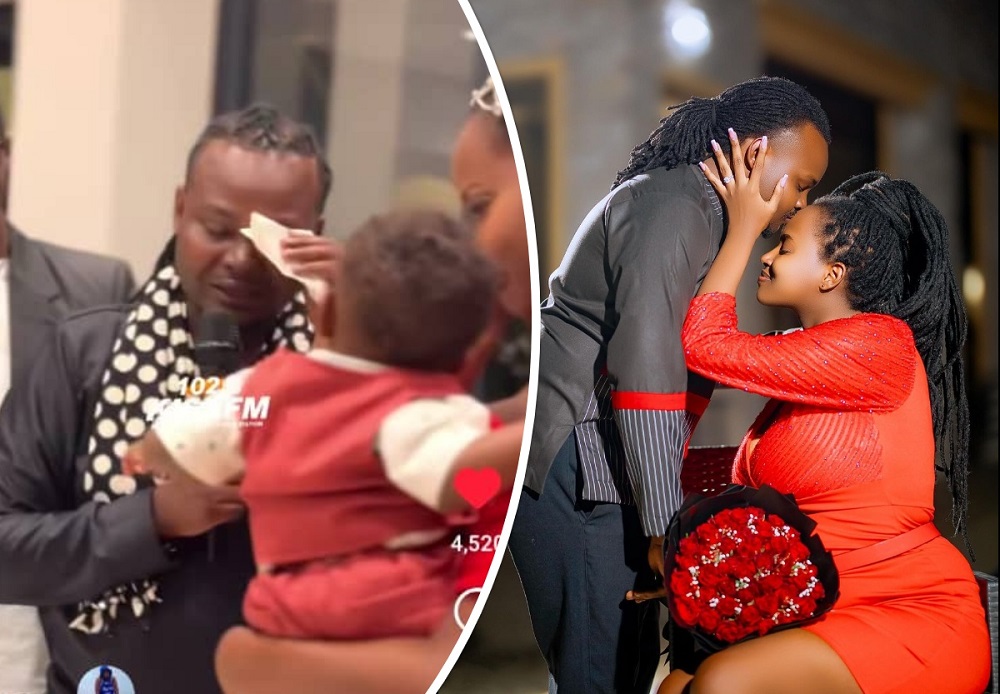 Rusine yafashwe n’ikiniga ubwo yerekanaga umwana we w’amezi umunani