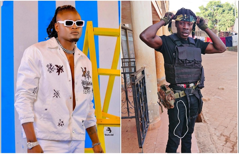 Pallaso yafatanye mu mashati n’umuhanzi wamusagarariye ari mu myitozo