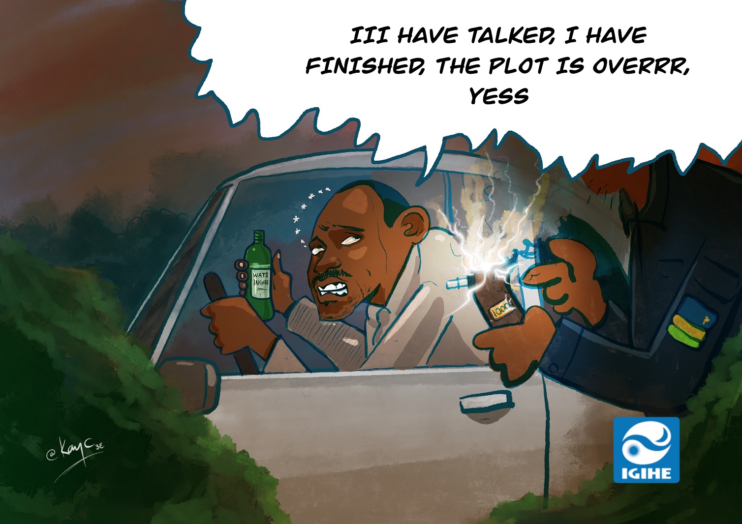 CARTOON: Depite Dr Mbonimana Gamariel yafashwe yasinze