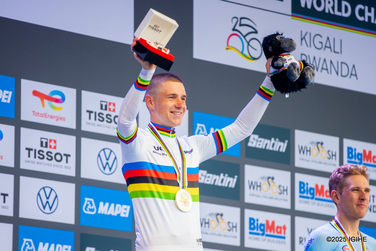 Evenepoel yakojeje isoni Pogacar, yandikira amateka i Kigali (Amafoto)