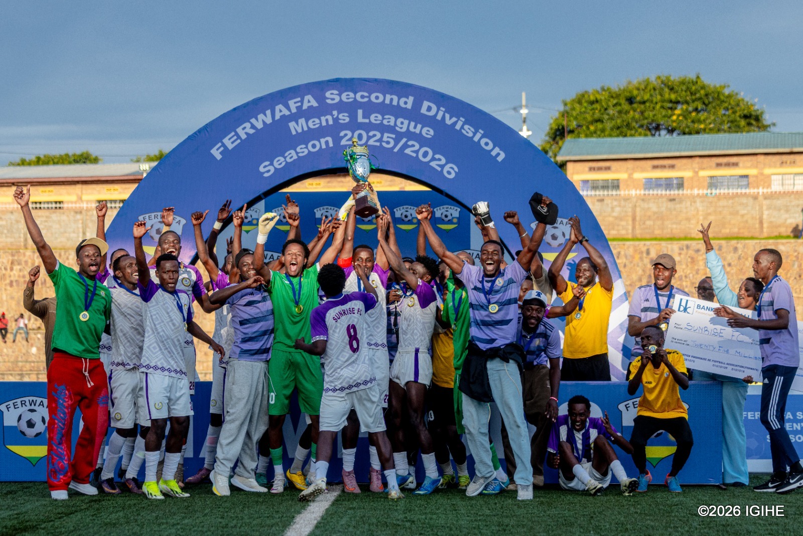 Sunrise FC yegukanye Igikombe cya Shampiyona y’Icyiciro cya Kabiri, izamukana na Unity FC- Uko imikino yagenze (Amafoto)