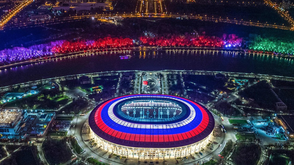Luzhniki Stadium iri mu Mujyi wa Moscow izakira umukino wa nyuma w'igikombe cy'Isi