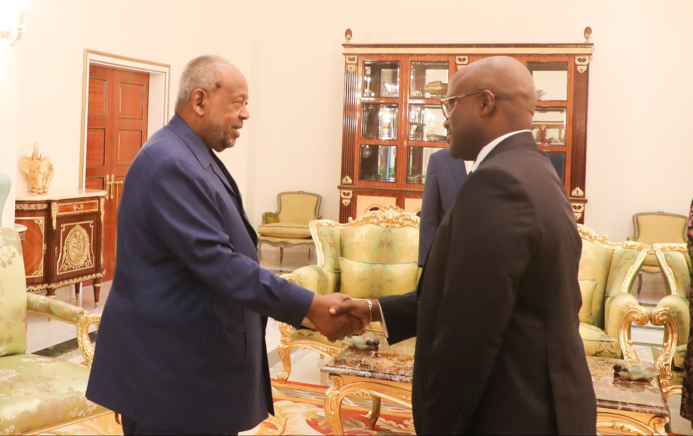 Minisitiri w’Ububanyi n’Amahanga, Olivier Nduhungirehe, wari intumwa yihariye ya Perezida Paul Kagame, yakiriwe na Perezida wa Djibouti Ismaïl Omar Guelleh