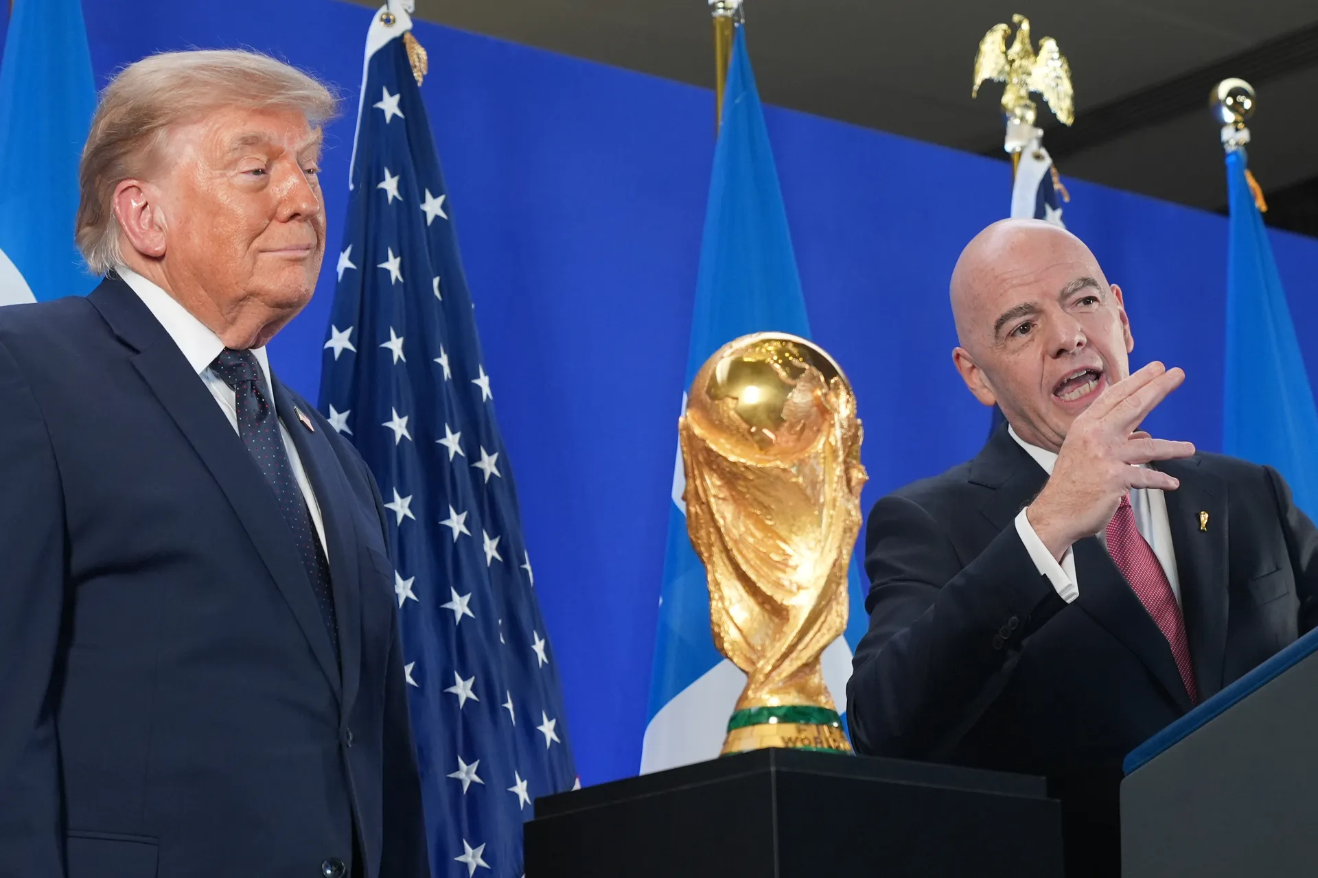 Trump na Infantino bashinjwa uruhare mu bibazo byagaragaye mu mikino y’Igikombe cy’Isi
